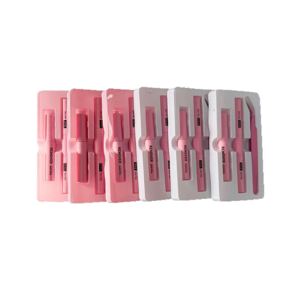 Double-Ended Quick-Dry Eyelash Glue & Remover Gel with Tweezers - Long-Lasting, Seamless Application