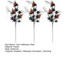 Artificial Halloween Stem Faux Curly Willow Branch with Pumpkin And Black Maple Leaves Gothic Fake Twig Picks for Vase DIY Home Decor