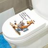 The Giraffe Toilet Sticker Decorative Sticker for Reading Newspapers While Using The Toilet Can Be Removed