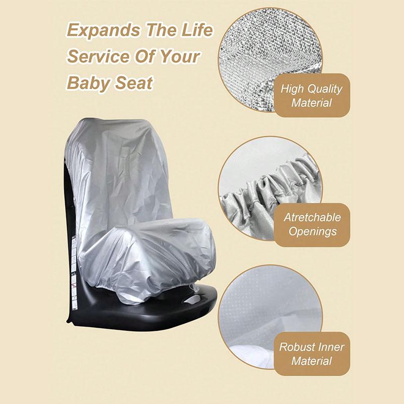 Car Seat Sunshade:PET Aluminized Film Heat/UV Protection Dust/Water Resistant Washable Elastic Edges Fits Seats&Steering Wheels