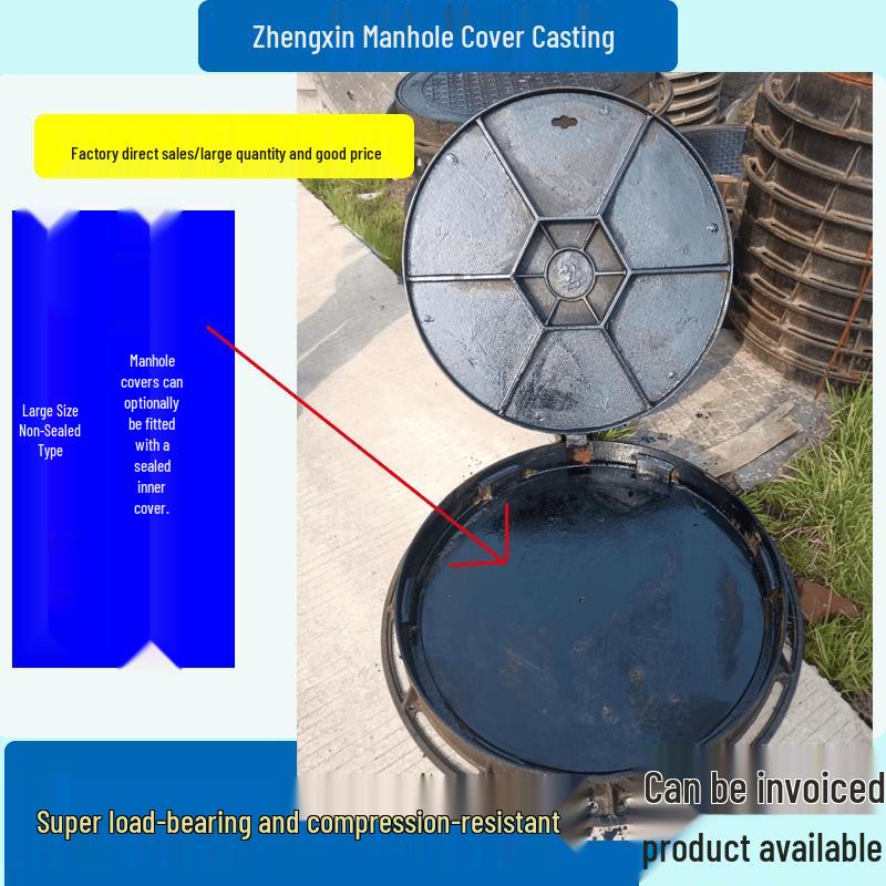 Jun Ding Ying Round 300 Heavy Duty Ductile Iron Manhole Cover