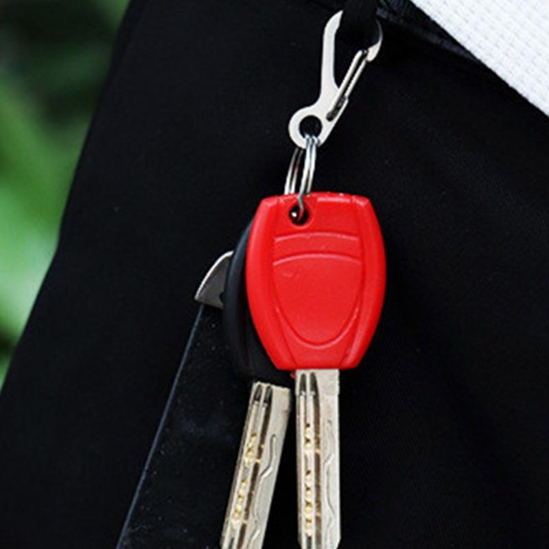 10Pcs Stainless Steels Keychain Carabiner Clasp Outdoor Paracord Carabiner Clip for Camping Traveling Hiking Keychains