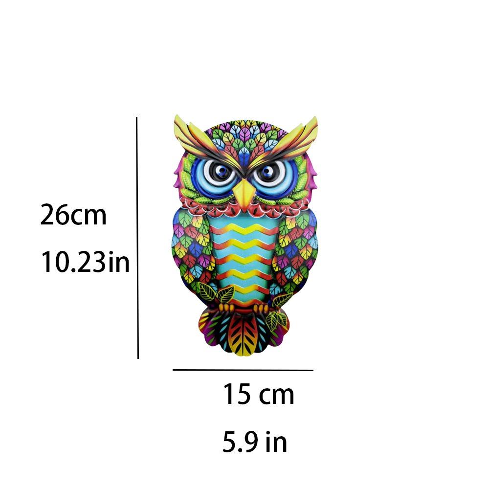 

Подвесной декор для двора, сова, металлическая скульптура, украшение для дома, наружная стена, декор для садового забора жёлтый