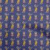 Cotton Flex Blue Fabric Kalamkari Kathakali Fabric For Sewing Printed Craft Fabric By The Yard 40 Inch