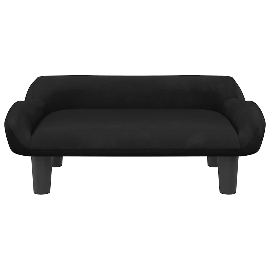 Dog Bed Black 70x40x24 cm Velvet