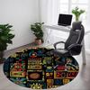 1pc Abstract Patterns Chair Carpet for Office, Non-slip, Soft and Durable Office Rug for Interior Decoration, Perfect for Office Yy260313052