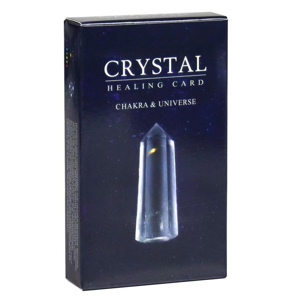 Léčivé karty 10,3*6cm krystaly, elektronický průvodce hry Oracle Deck Games 60 ks karet (48 křišťálových karet a 12 karet zvěrokruhu)
