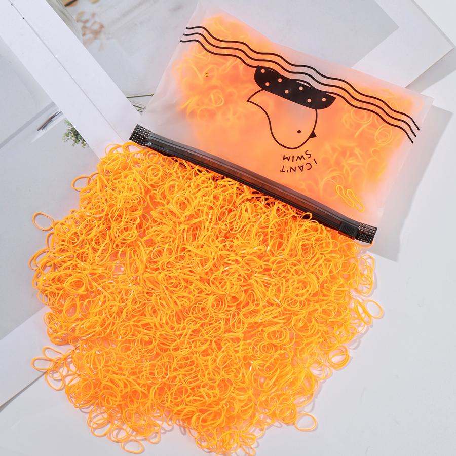 500/1000/2000Pcs Girls Colourful Disposable Rubber Band Hair Ties Headband Children Ponytail Holder Bands Kids Hair Accessories