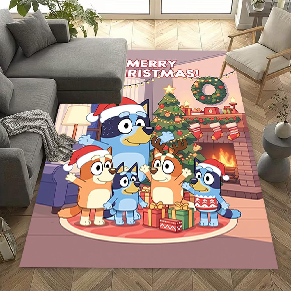 Bluey Bingo Adventures Carpet Design for Dormitory Hallway Decorate room Game Room Anti-slip Rug Office home decor Wedding Party Gift