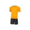 Li Ning Round Neck Pullover Straight Leg Elastic Waist Football Suit Set Men Suit Fluorescent-Orange Black AATS037-5