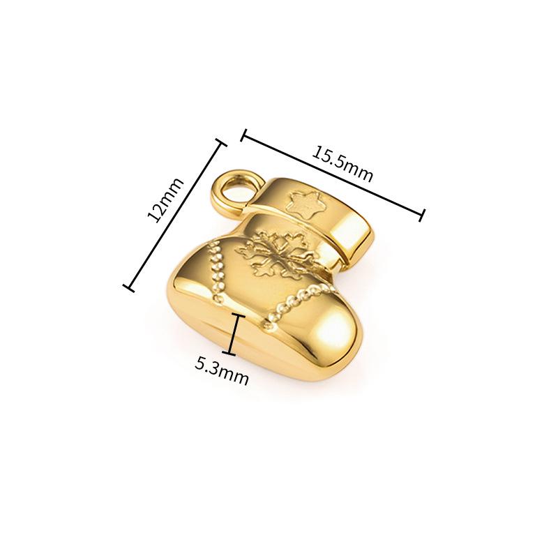Simple Stainless Steel Christmas Tree Teapot 3D Charm Pendant for DIY Earrings & Necklaces - Titanium Steel Handcrafted Jewelry Accessory.