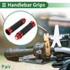 Motoforti Universal Motorcycle Hand Grips Cover Rubber Aluminum Alloy Handlebar Cover for Motorcycle Scooter Bicycle ATV 1pair
