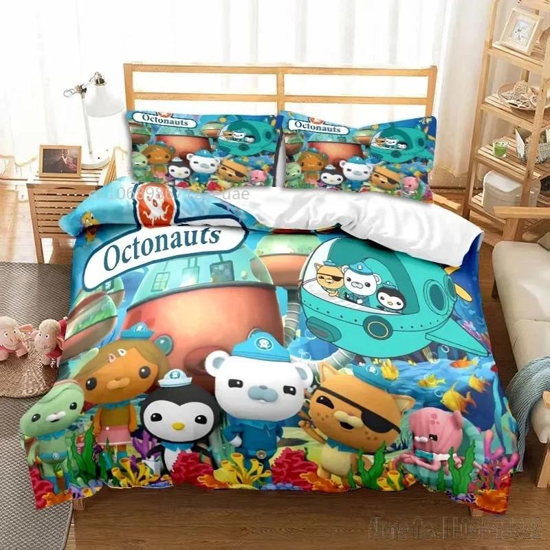 The Octonauts Cartoon All Season Duvet Cover Set HD Comforter Cover for Kids Bedding Sets Bedclothes Bedroom Decor