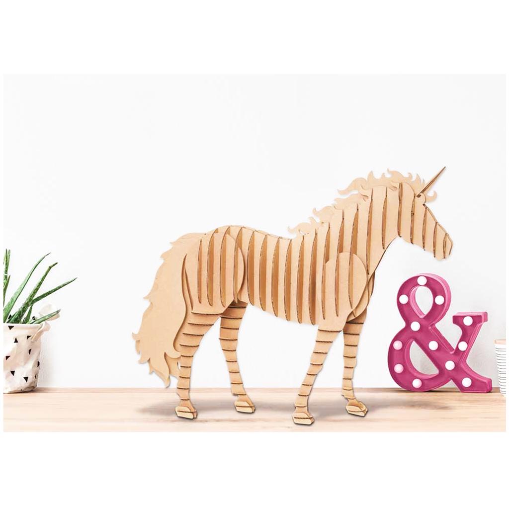 Les Trésors De Lily [Q9211] - 3D Cardboard Figure 'Unicorn' - 30x30.5 Cm Boards