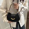 Half-Moon Girls Crossbody Bag PU Leather Mini Tote Bag Portable Ladies Messenger Bag  Gifts