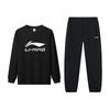 Li Ning Letter Fashion Cotton Breathable Comfortable Versatile Round Neck Pullover Long Sleeve Sweatshirt Casual Sports Suit YTLV113-4+AYKT415-1