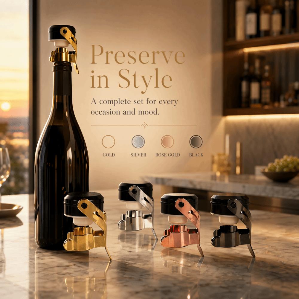 Leak Proof Champagne Stopper Reusable Sparkling Wine Stopper Simple Bottle Cap Sealer Party