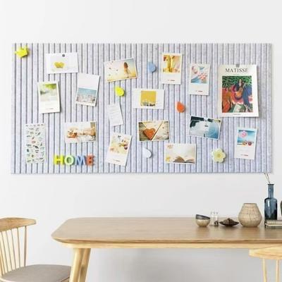 Self Adhesive Felt Wall Stickers Board 40*60cm Thickened Photo Wall Art Solid Color Stripe Pattern Three-dimensional Wall Panel