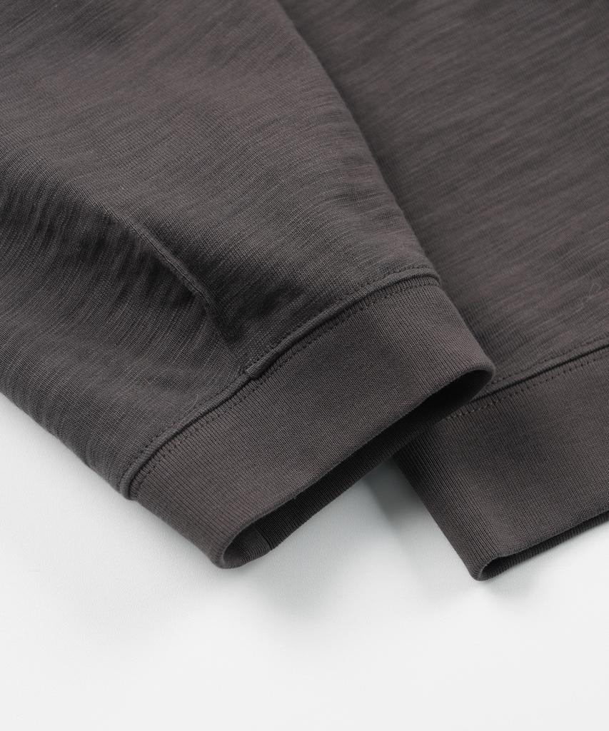 FRIZMWORKS Slub Henley Neck L/S Tee _ Charcoal