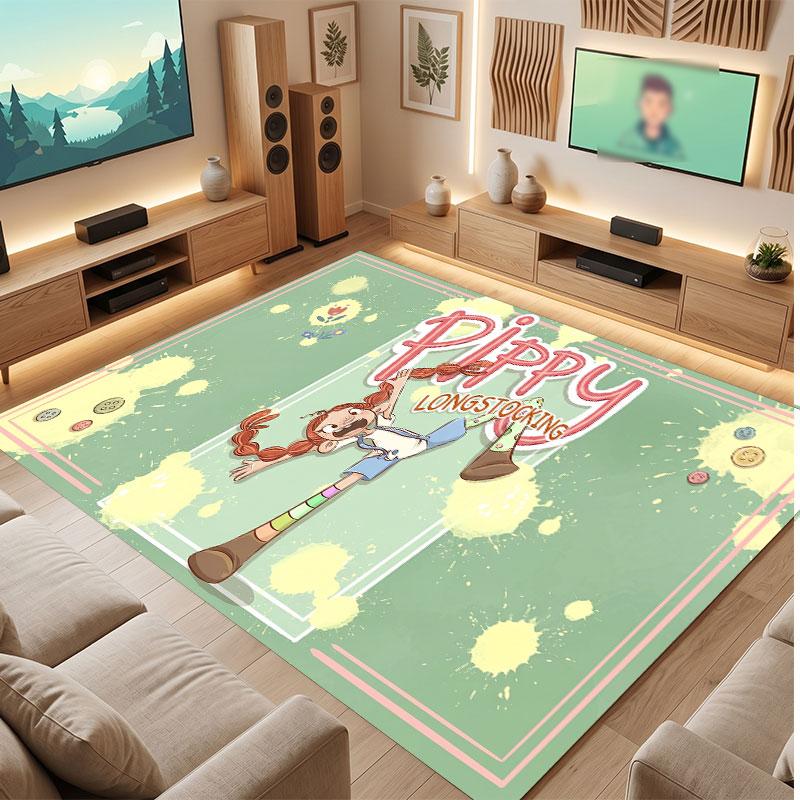 Pippi Longstocking Rug Soft Thick Non Slip Floor Carpet for Bedroom Living Room Home Decor