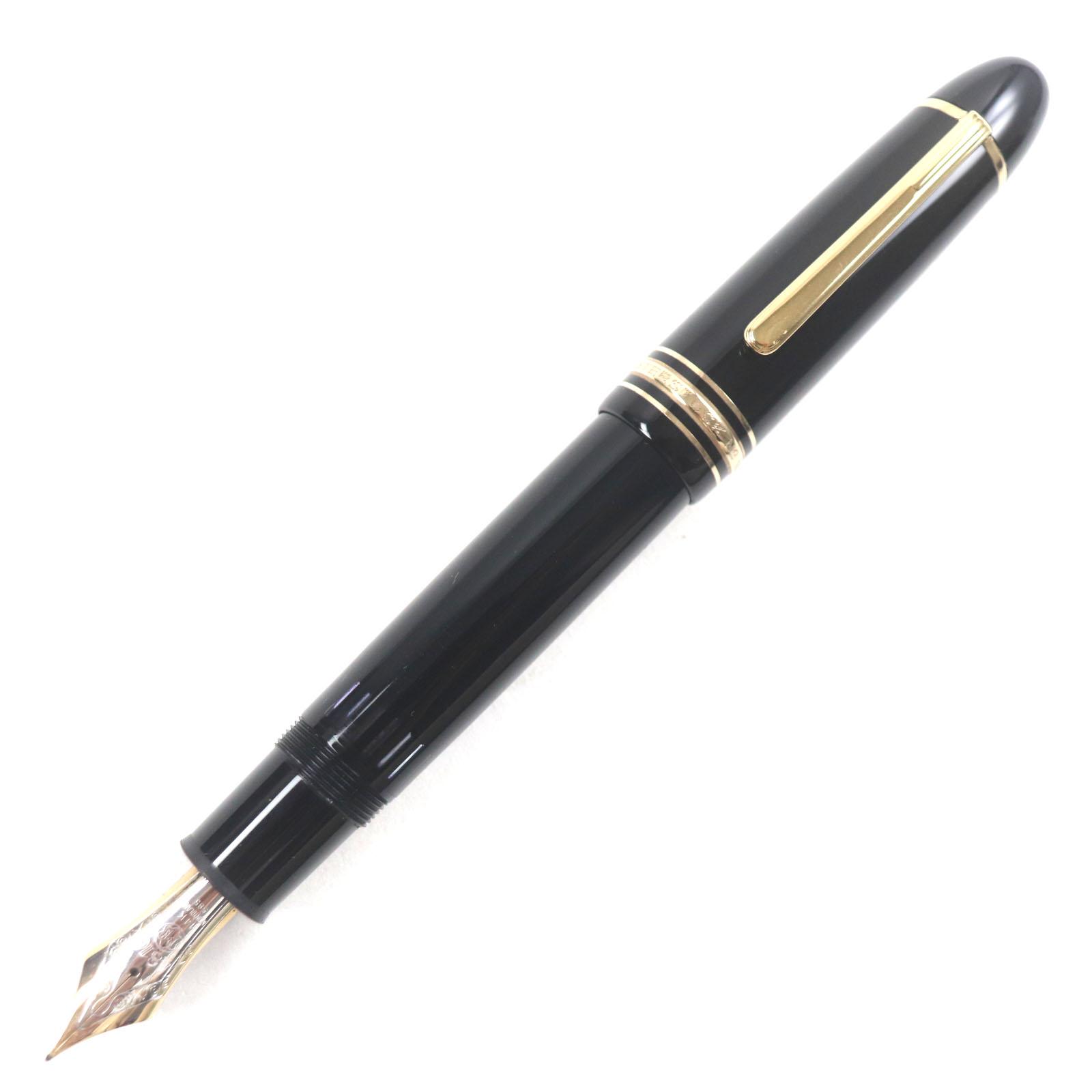 

Great MONTBLANC fountain pen Meisterstuck 149 white star Black gold 14K mens Used