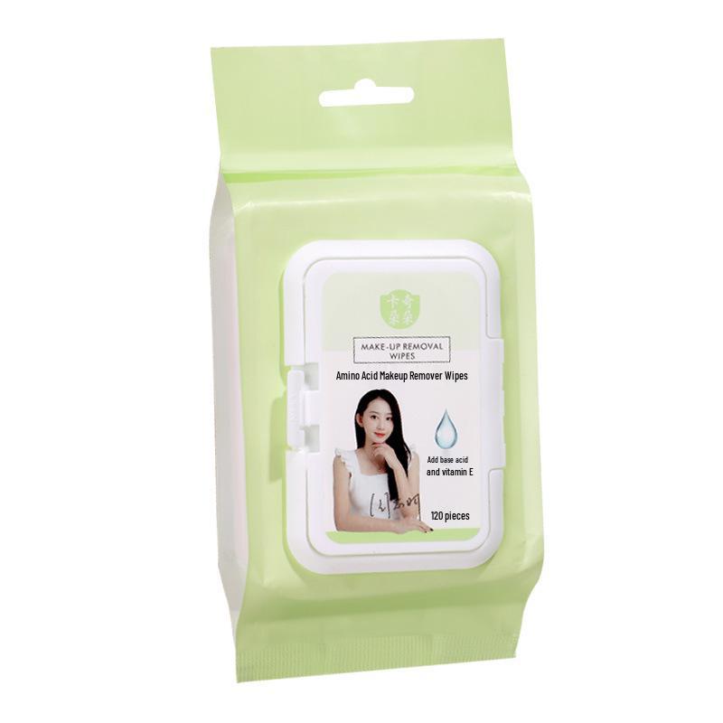 

Kaqiduo Салфетки для снятия макияжа с аминокислотами - 120 Не раздражающих, Глубоко очищающих хлопковых дисков