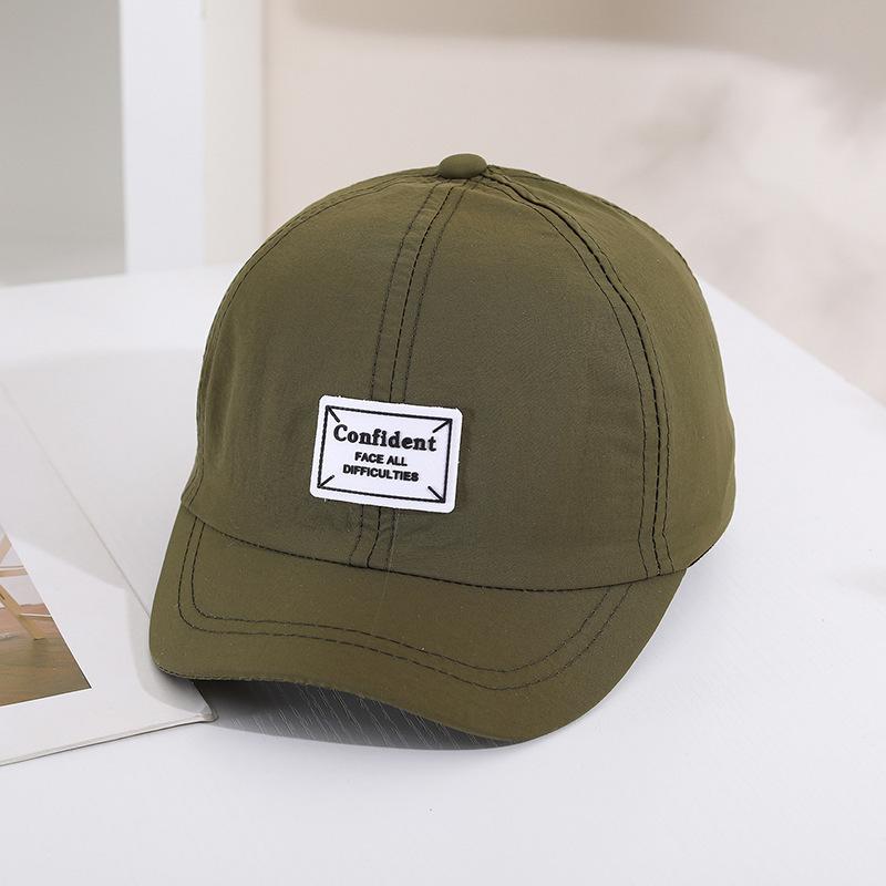 Short-Brimmed Solid Color Baseball Cap Lightweight Quick-Dry Polyester Adjustable Buckle Closure Sun Protection Breathable