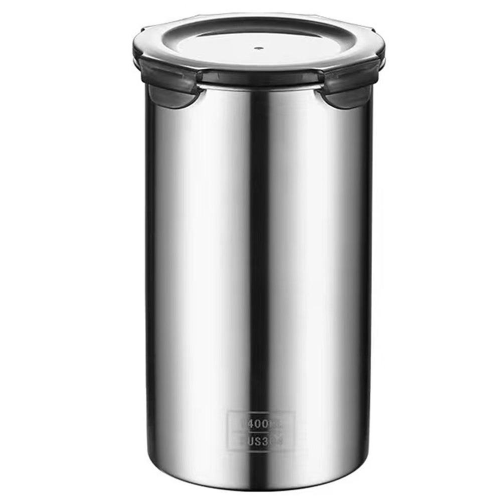 

500/900/1400ml Stainless Steel Sealed Fresh Grain Vegetable Coffee Beans Food Dispenser Kitchen Storage Organization Canisters