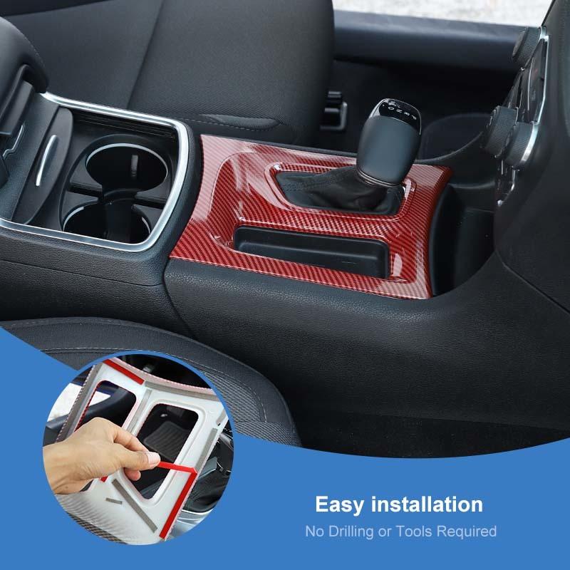  ABS Interior Gear Shift Panel Decoration Protective Cover Sticker Fit For Dodge Charger 2015 Up Interior Accessories