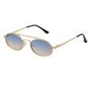 Small Frame Oval Sunglasses Double Beam Steampunk Sunglasses Punk UV400 Sun Glasses  Unisex