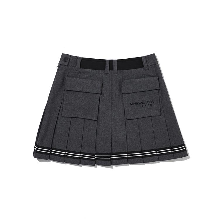 Makeuaenlona W T-Line Volume Pocket T/R Pleats Skirt Lr3Xe73F