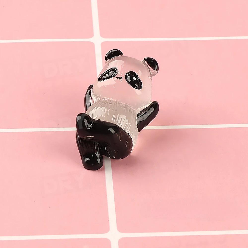 Świecąca Panda Miniaturowa Panda Ozdoby Samochodowe Wykończenie Wnętrza Dekoracja Deski Rozdzielczej Stylizacja Samochodu Zestawy Nadwozia Akcesoria