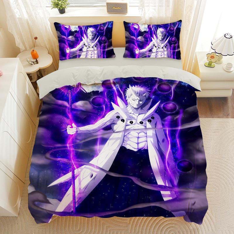 Anime Naruto Naruto Povlak na přikrývku Povlak na polštář Jednolůžko Dekorace ložnice Domov Dětská ložní souprava 135x200cm Dárek pro chlapce a dívku