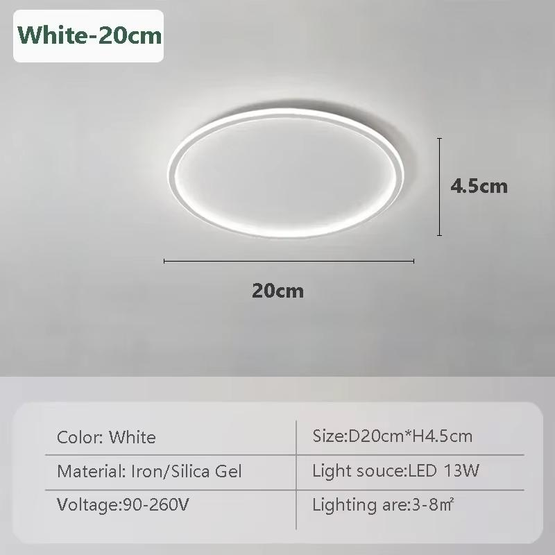 Modern LED Ceiling Light 20/30/50/80CM Dimmable Round Lamp For Bedroom Living Room Apartment Study Indoor Decor Lighting Fixture