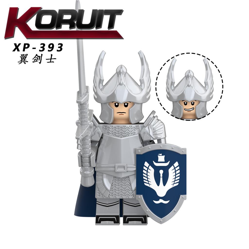 Kt1051 Medieval Movie Magic Ring Guard Knight Assembled Building Block Figurine Military Toy
