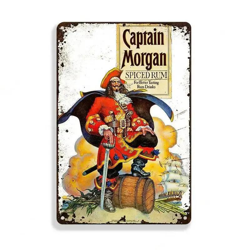 Vintage Rum Brand Metal Tin Sign Pin Up Girl Poster Metalowe znaki Man Cave Home Garage Metalowa tabliczka ścienna Dekoracja z blaszanego znaku