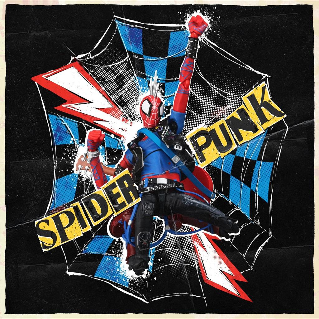 Across the SV Action Approximately 180mm PVC ABS Painted Action Figure Spider-Man Spider-Verse Spider-Punk, &