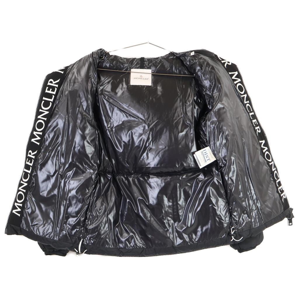 MONCLER [Good condition/Domestic regular/2020 model] MONTCLA Monkura Inside logo embroidered line hooded down jacket Jacket 0 blackUsed