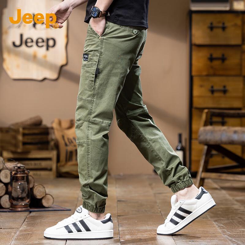 Jeep Men's Retro Cargo Jogger Pants