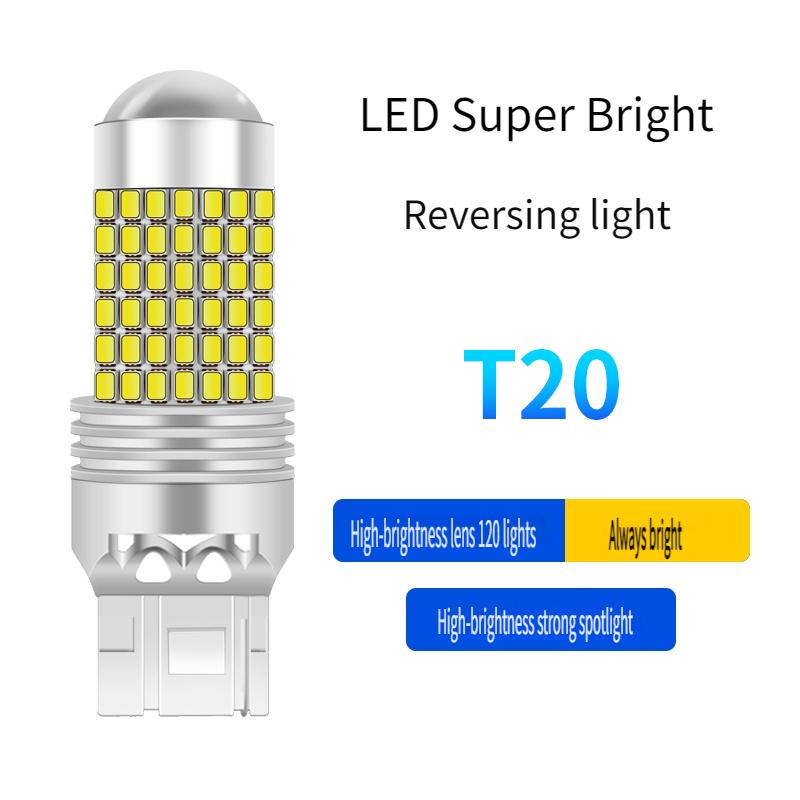 

2 шт. Светодиодная лампа заднего хода 1156 BA15S 7440 W21W 12 В Canbus 120 SMD 6500K Белый T15 T20 Автомобильные задние габаритные огни, парковочные огни, стоп-сигналы, указатели поворота T20 Constantly lit model белый