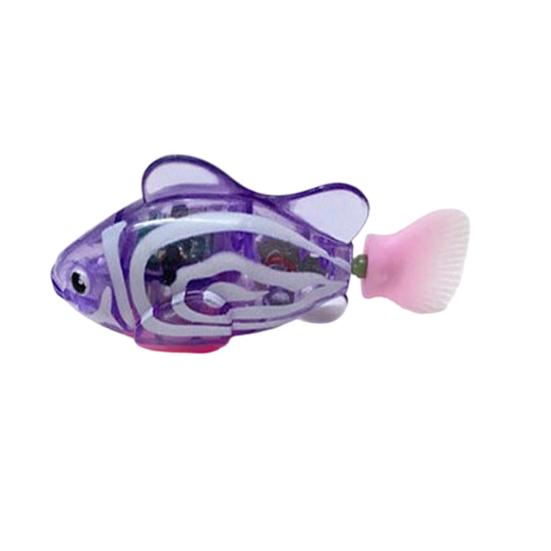 Swimming Fish Toy with LED Light Waterproof Battery Powered Simulation