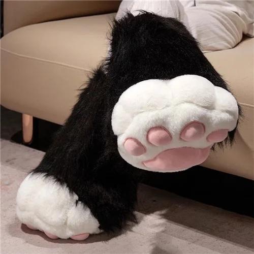 Kawaii Furry Cat Claw Gloves Fox Paws Bird Wings Faux Fur Costume Accessories Mittens For Halloween Creative Cosplay