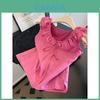 Soft Satin 3d Effect Sleeveless Blouse For Women Spring Fashion Top