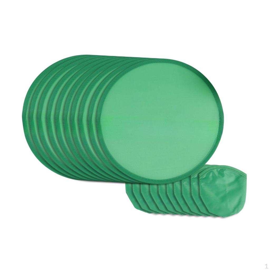 10 Pack of Round Folding Fans with Carrying Bag for Summer Use