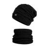 Winter Knit Beanie and Neck Warmer Set for Men Women Warm Slouchy Hat Scarf Outdoor Cap