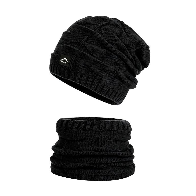 Winter Knit Beanie and Neck Warmer Set for Men Women Warm Slouchy Hat Scarf Outdoor Cap