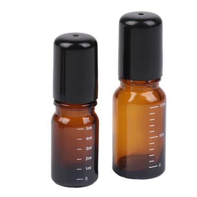 1Pc Amber Roller Ball Essential Glass Bottle Empty Perfume Roller Ball Refillable Liquid Container 5/10/15/30/50/100Ml Bottle