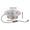 Ventilator de Ventilație Rezistent la Intemperii de 160 mm, 12V, cu Construcție din Oțel Inoxidabil, Dotat cu Comutatoare, pentru Utilizare în Aer Liber, Baie, Bucătărie, Operare Silențioasă
