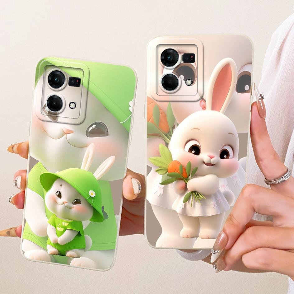 Case For OPPO Reno 7 8 4G Cover CPH2457 CPH2363 Lovely Cartoon Soft Silicone Matte Bumper For OPPO F21 Pro Cases F21s Pro Fundas