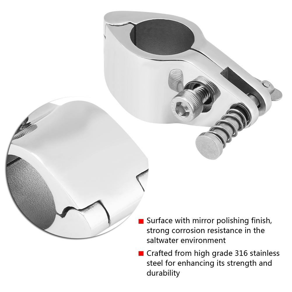 316 Stainless Steel 7 8in Jaw Like Slide Hinged Marine Boat Awning Hardware Fitting
